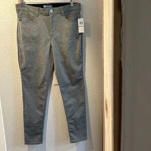 New Democracy Leopard Print Stretchy 5 Pocket Jeans